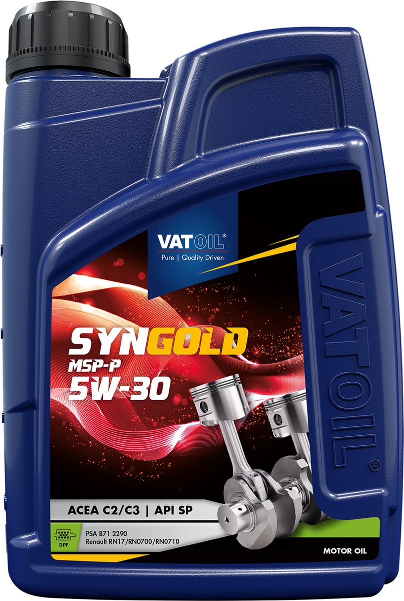 Aceite de motor vatoil syngold msp-p 5w-30 1 litro