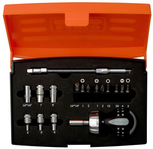 Set di cricchetti tozzi Bahco da 18 pezzi