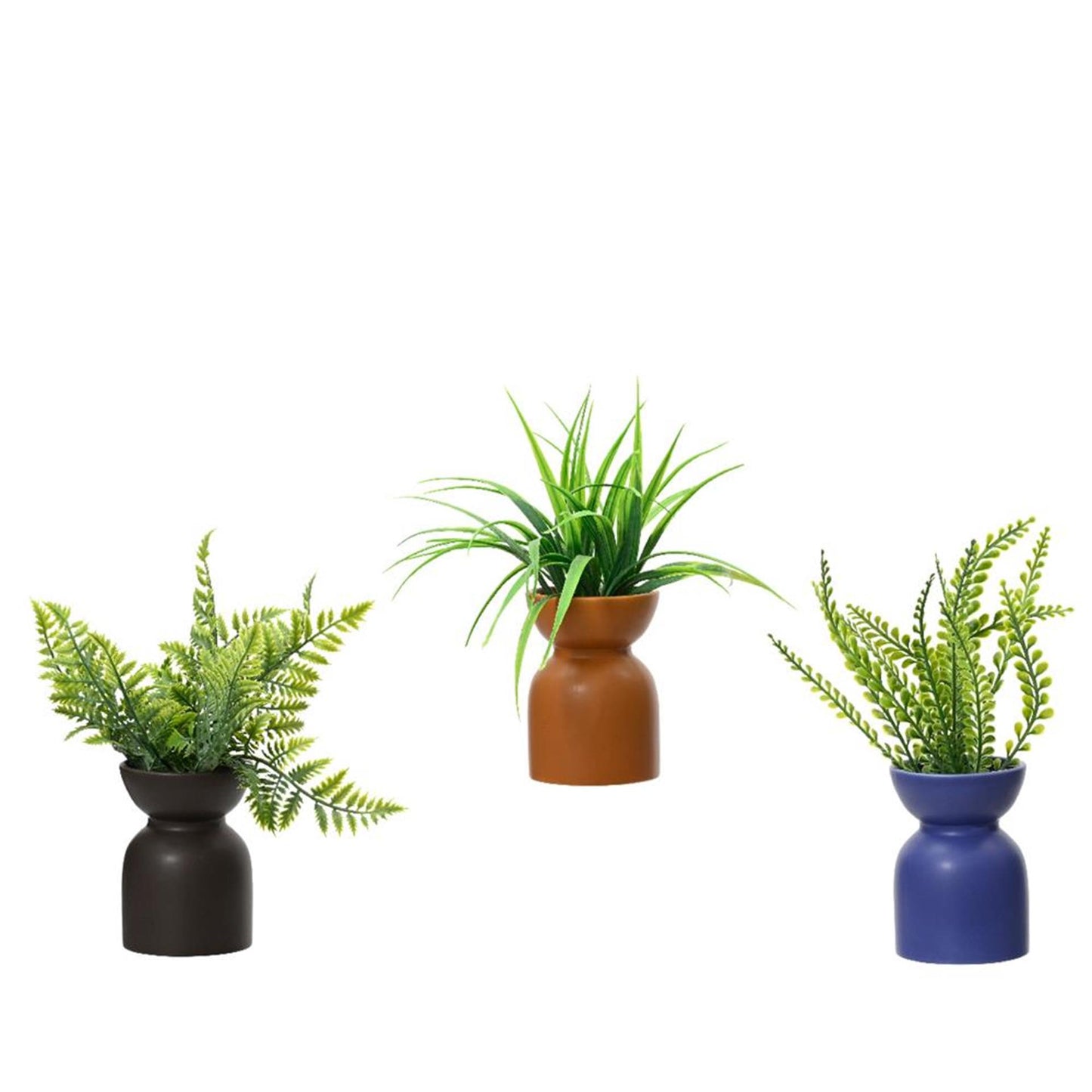 Decoris pianta artificiale verde h23cm 3 assortiti