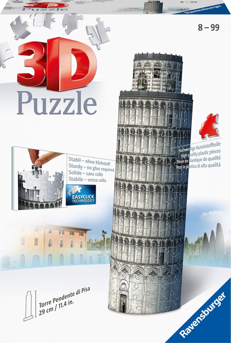 Ravensburger Torre di Pisa - Puzzle 3D da costruire - 216 pezzi