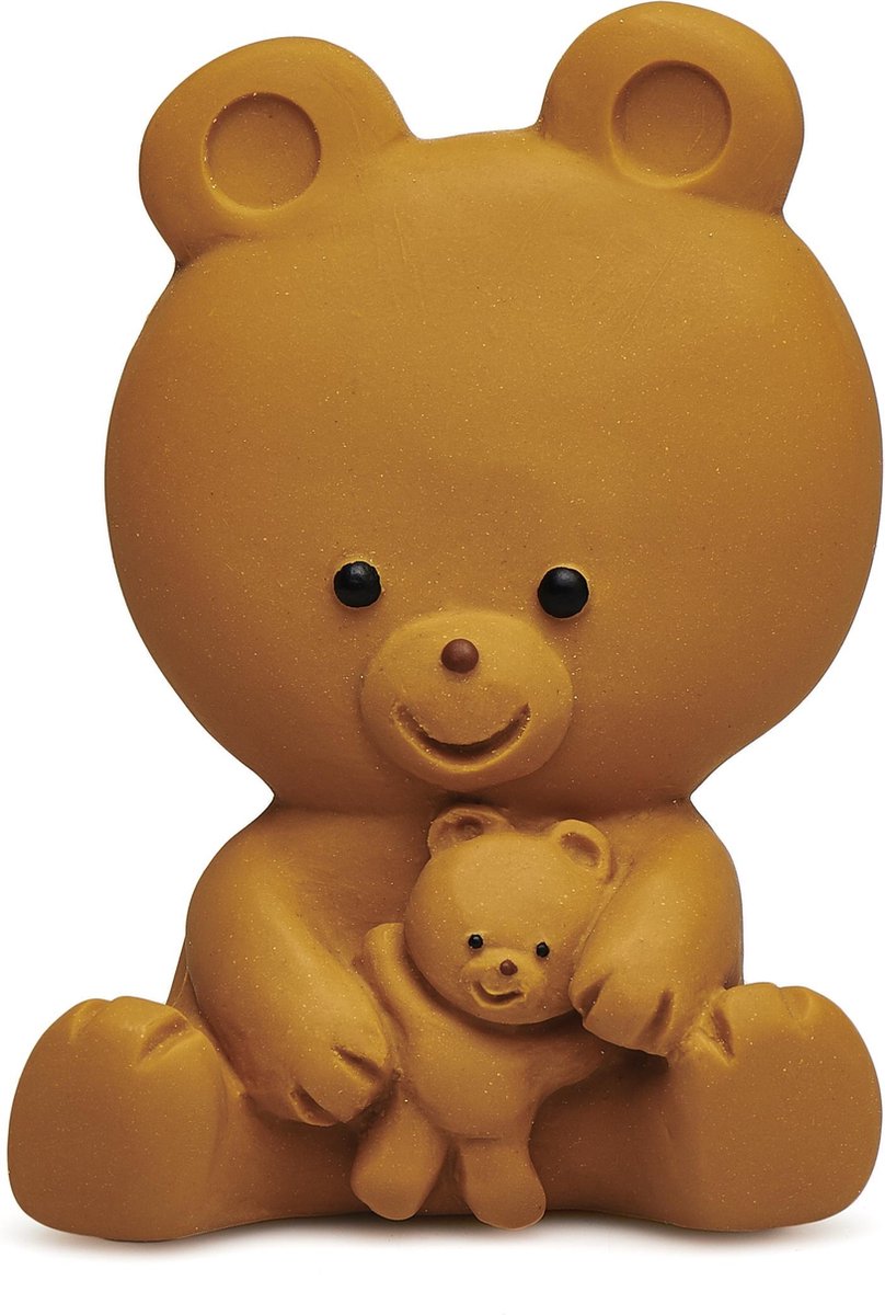 Lanco toys lanco rubberen bijtspeeltje - mama beer - bruin