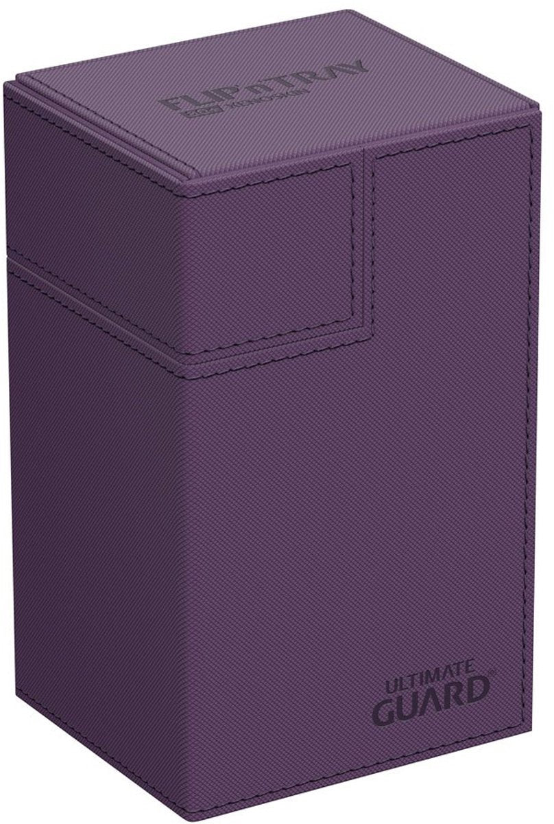 Ultimate guard flip'n'tray 80+ xenoskin - cajas de tarjetas moradas