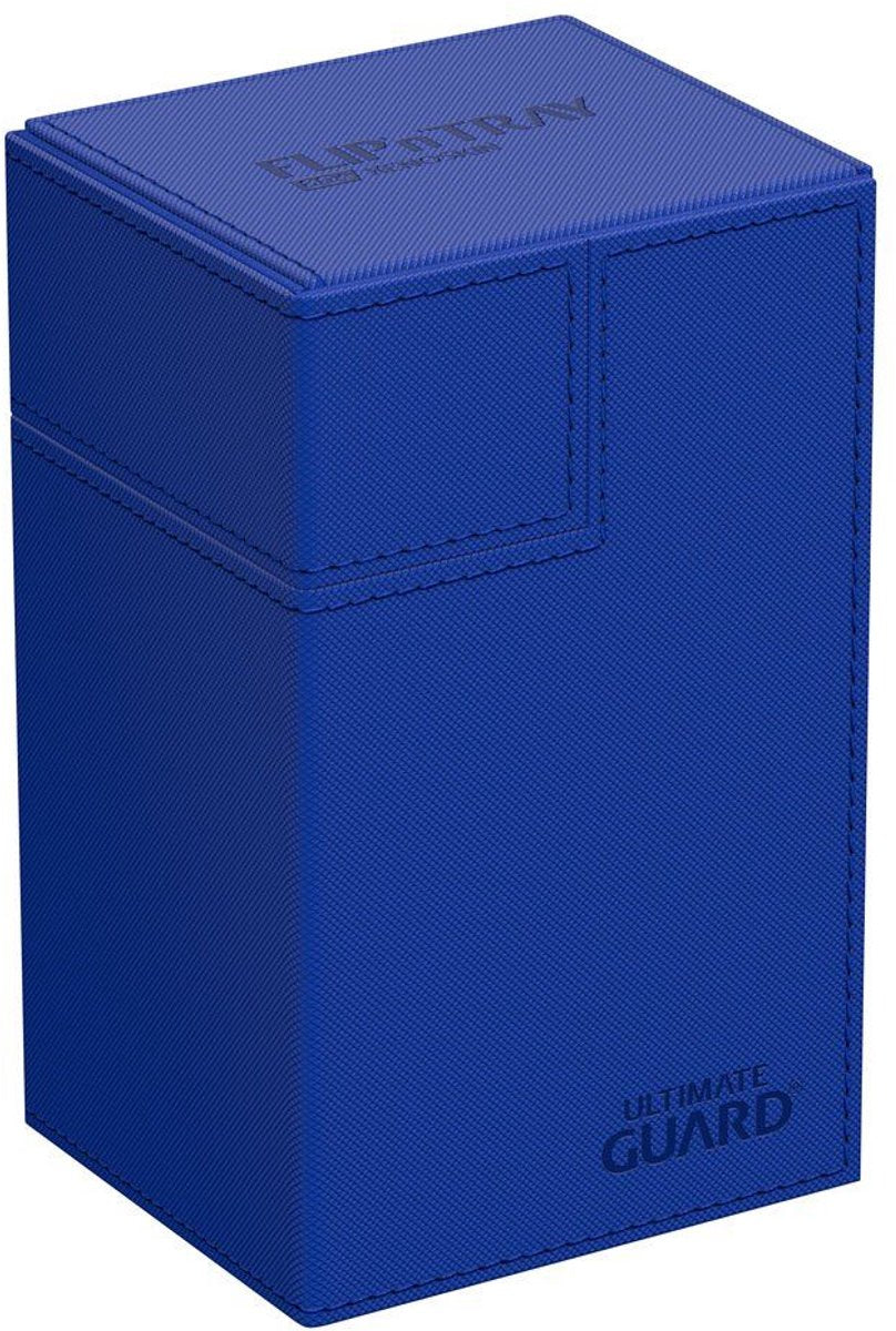 Ultimate guard flip'n'tray 80+ xenoskin - scatole di carte blu