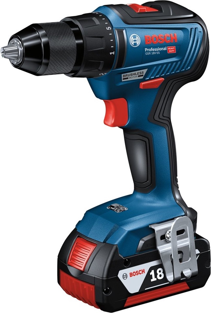 Taladro inalámbrico bosch professional gsr 18v-55 18v 4.0ah en l-boxx - 06019h5200