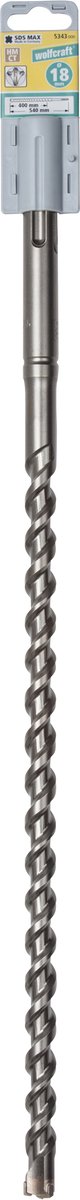 Wolfcraft - punta per calcestruzzo 18 mm - sd max - lunghezza 540 mm - metallo duro per punte per calcestruzzo - 5343000