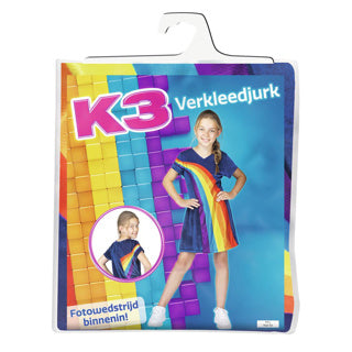 Estudio 100 K3 Dress Rainbow Blue 9-11 años