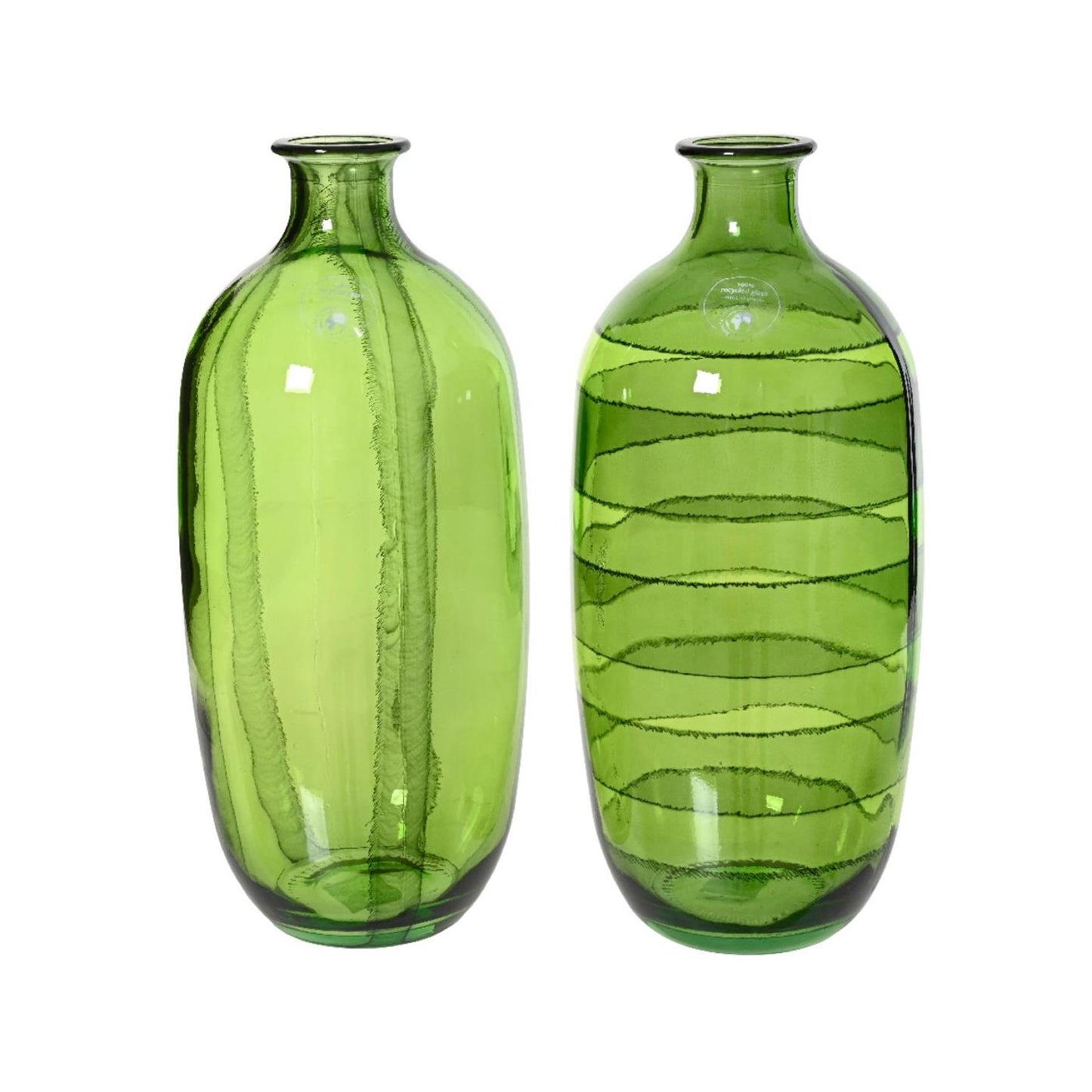 Jarrón Decoris vidrio reciclado h31cm verde