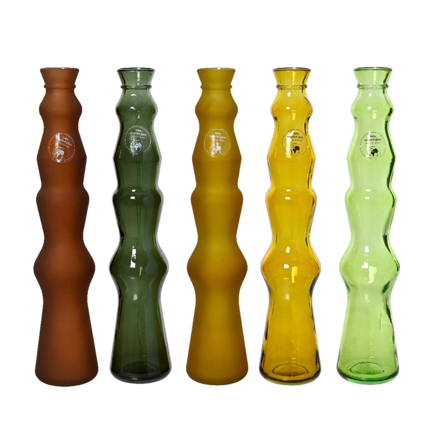 Jarrón Decoris vidrio reciclado ø7x32cm