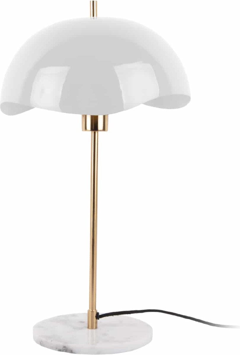 Leitmotiv tafellamp waved dome - wit - 30x30x56cm - scandinavisch