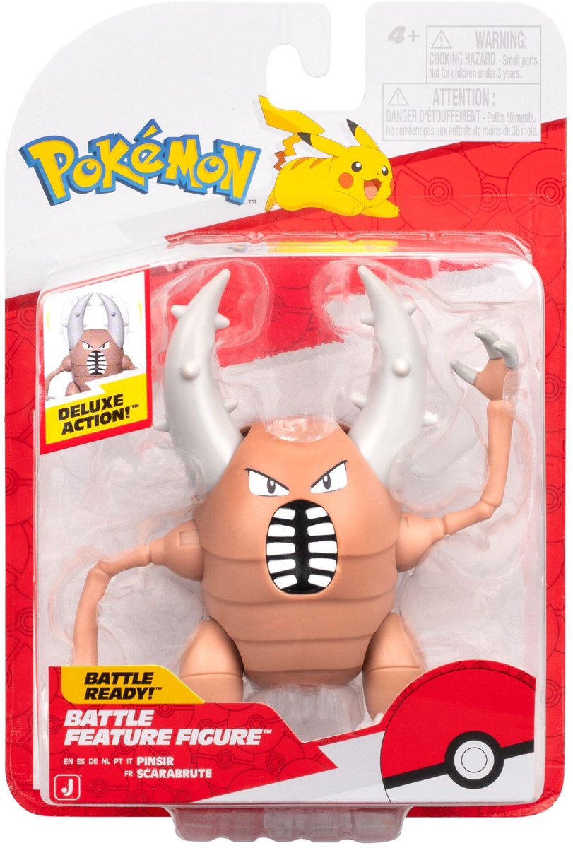 Jazwares pokémon - epic battle figure - pinsir