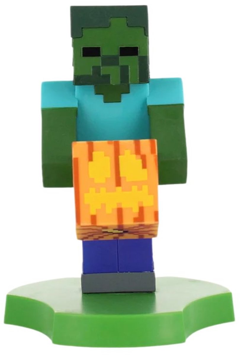 Cableguys minecraft - zombie - figurine standaard voor telefoon | oplaadcase (cable guys mini)