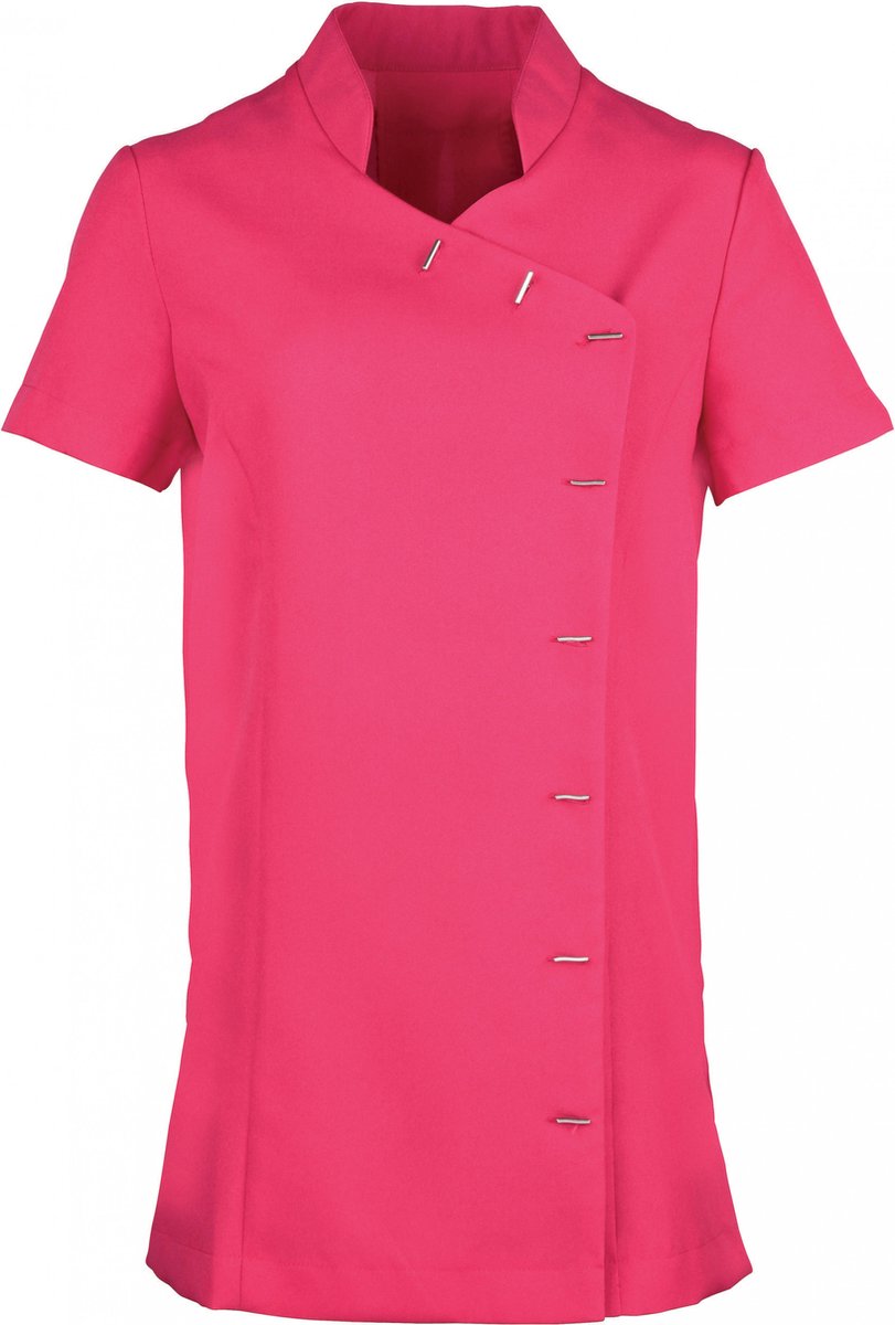 Premier schort tuniek werkblouse dames m (12 uk) hot pink 100% polyester