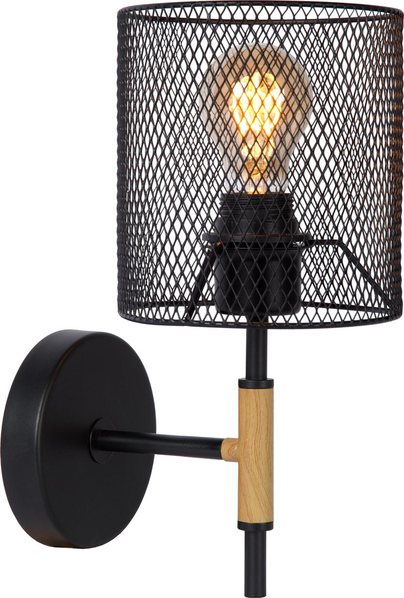 Lucide baskett - lampada da parete - 1xe27 - nero