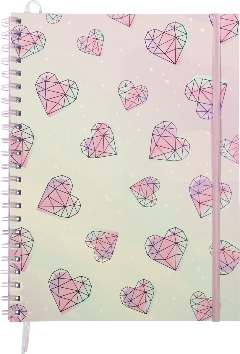 Libro a spirale Kangaro - galaxy girl - a4 - linea - 2 pezzi - k-pm410005
