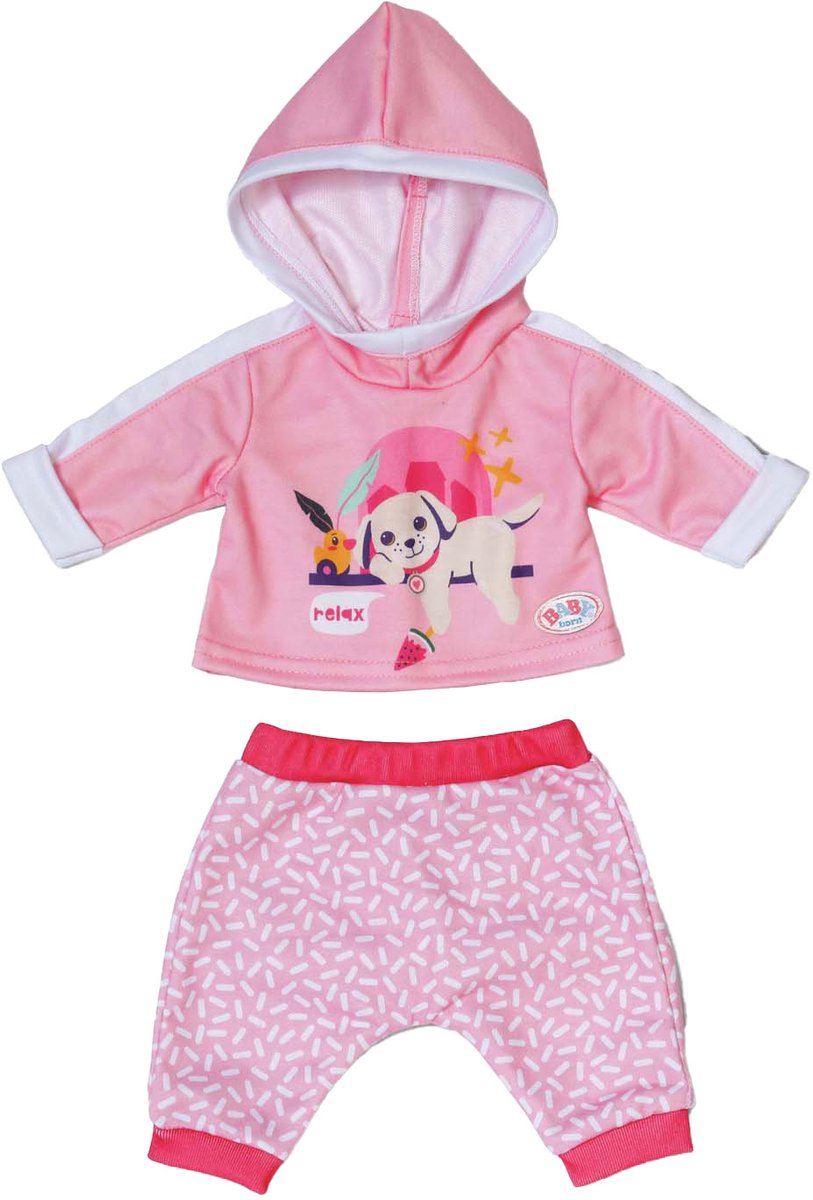 Tuta jogging babyborn rosa (43 cm)