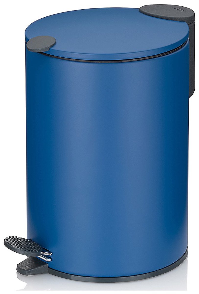 Papelera de pedal Kela, 3 l, azul océano - | mate