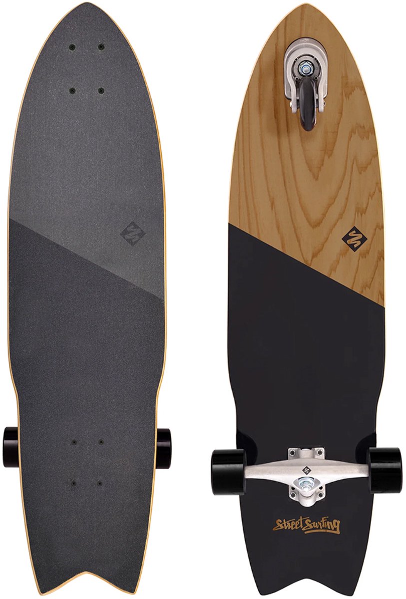 Surf streing strefing surfing tiburón ataque 36 auto -drive longboard koa negro