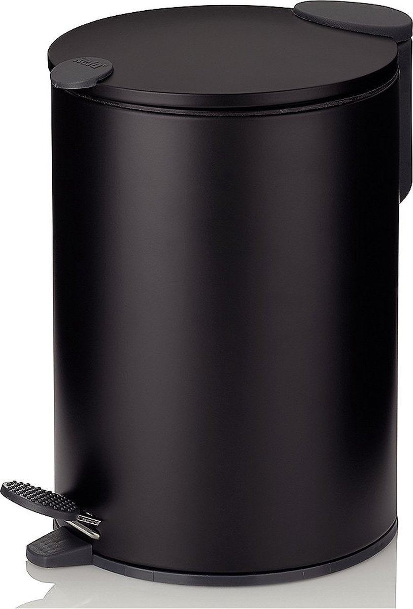 Pattumiera a pedale Kela, 3 l, nera - | opaco