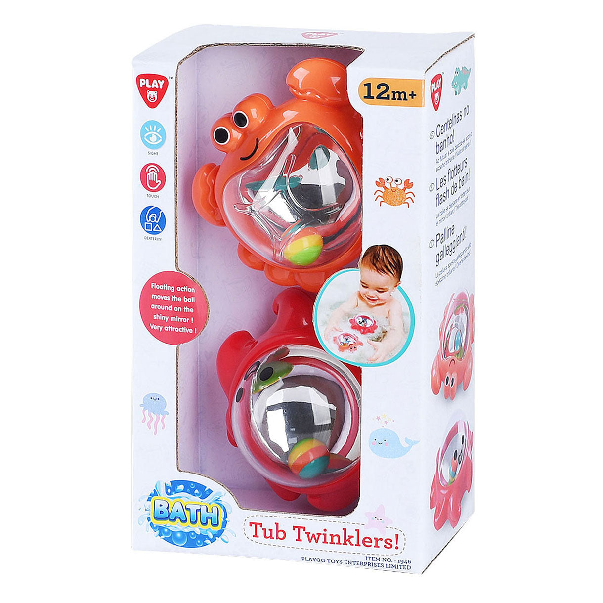 Juega la bañera de la bañera Twinklers Krab y Octopus, 2st.