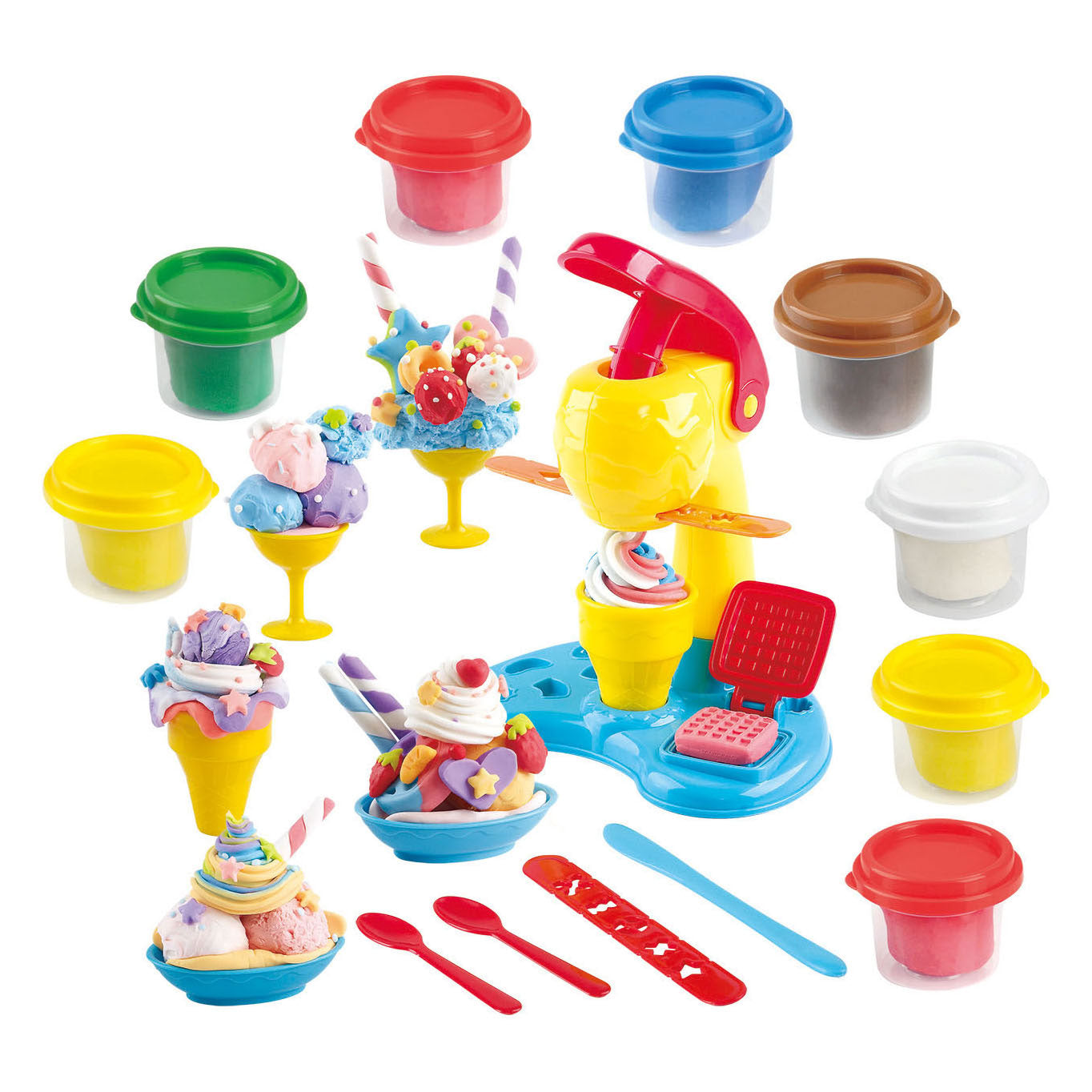 Juega los helados Make Clayet, 4 frascos de arcilla