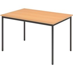 Mesa de reuniones office depot aglomerado metálico 120x80x72cm haya negra