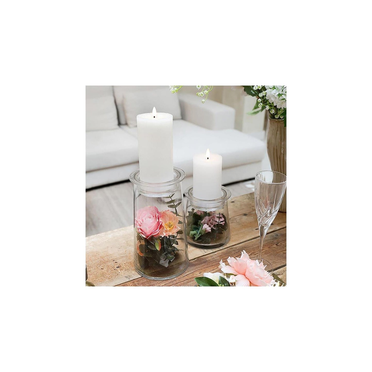 Bicchiere decorativo Countryfield con coperchio a ciotola trasparente h23,5 cm