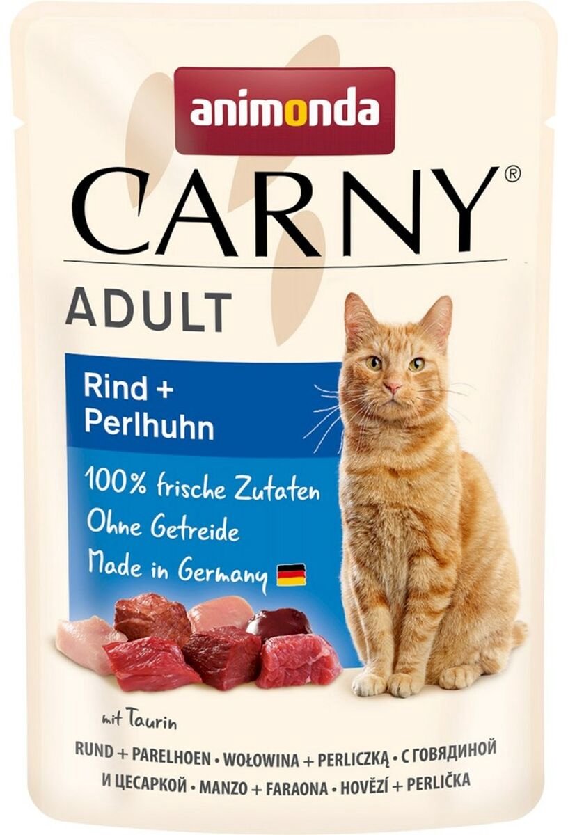Animonda comida para gatos carny adult ternera y pintada ternera 85 g