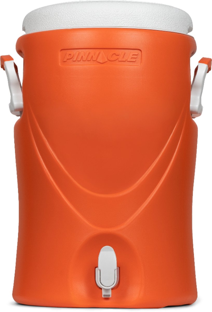 Pinnacle platino da 5 galloni - dispenser per bevande isolato con rubinetto - 20 litri - arancione