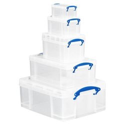Cajas Value Pack caja realmente útil 0,7 1,6 3 9 tapa apilable 18l