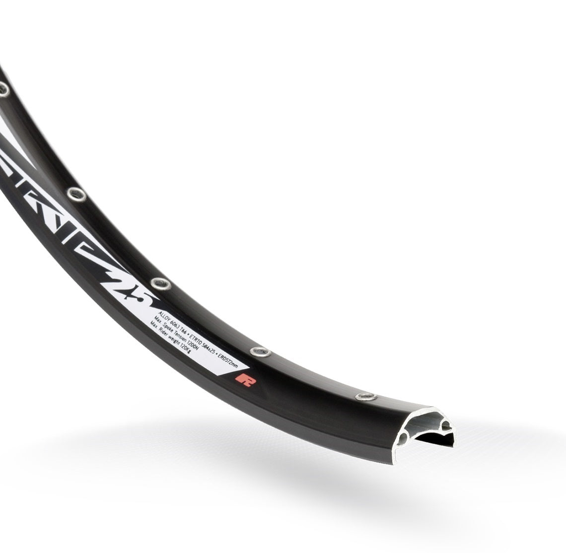 Rodi Velg Tryp 25 27,5 584 X 25C Alluminio 32 Hole Disco Nero