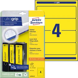 Etichette per cartelle avery zweckform l4767-20 giallo opaco