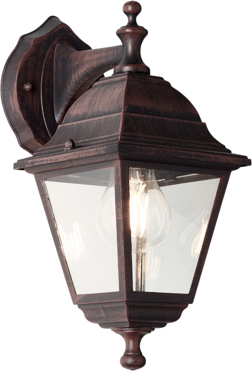 Brilliant nissie - buitenlamp - ip44 - e27 max 1x40w - roestbruin
