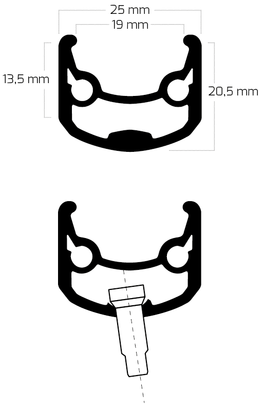 Ruota posteriore Shimano 26 559x19c Andra 30 con FH-M525 8 9 Hub a 10 velocità per 6 bulloni Disco freno nero