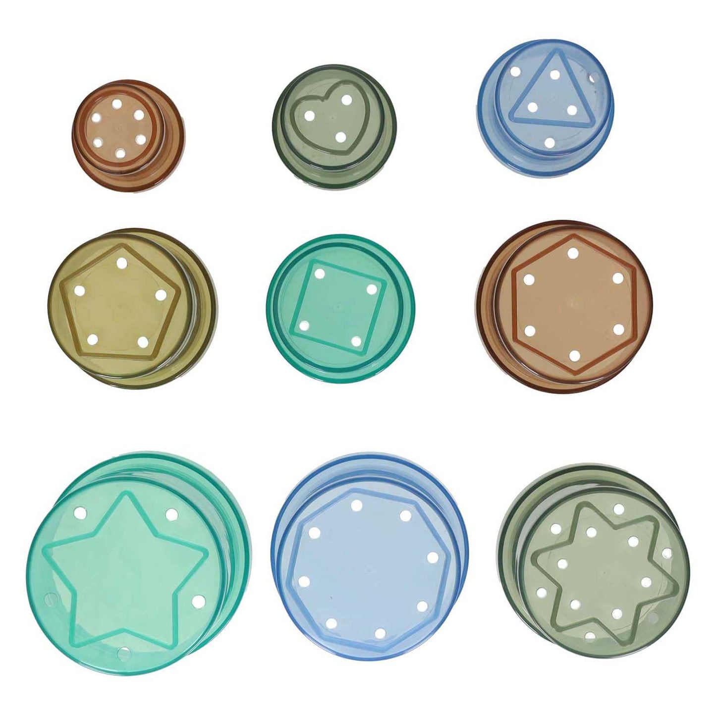 Bicchiere trasparente impilabile - 9 pz.