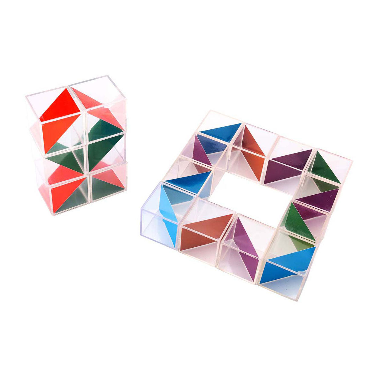 Lobbes cubos de colores transparentes - 5 cm - 18 piezas -