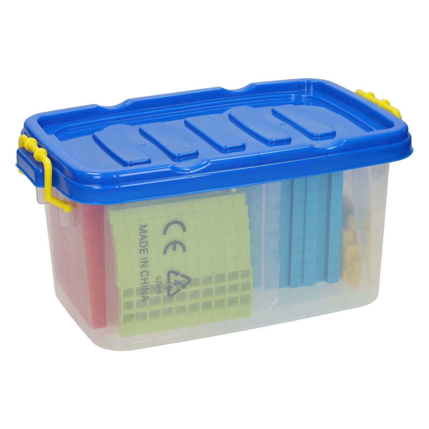 Bloques de colores Lobbes con caja de almacenamiento - 121 piezas