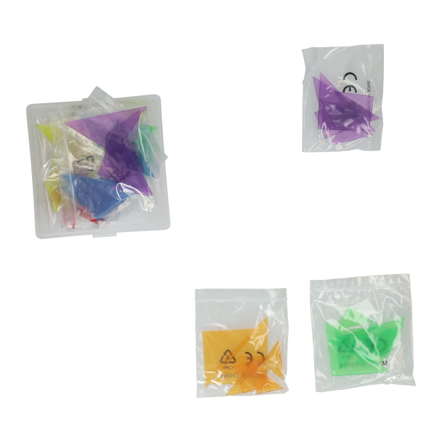 Tangrams transparentes - 84 uds.