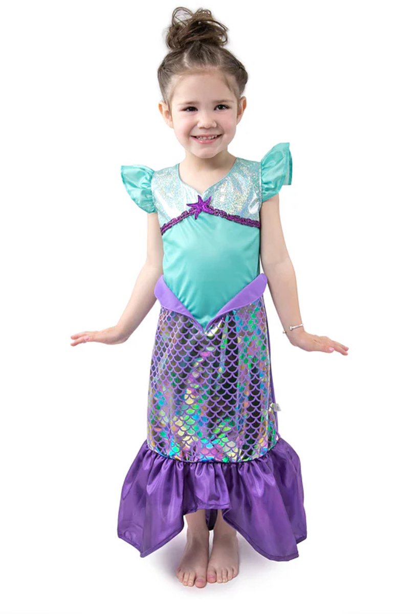 Pequeñas aventuras - vestido sirena morado brillante – talla 110-122