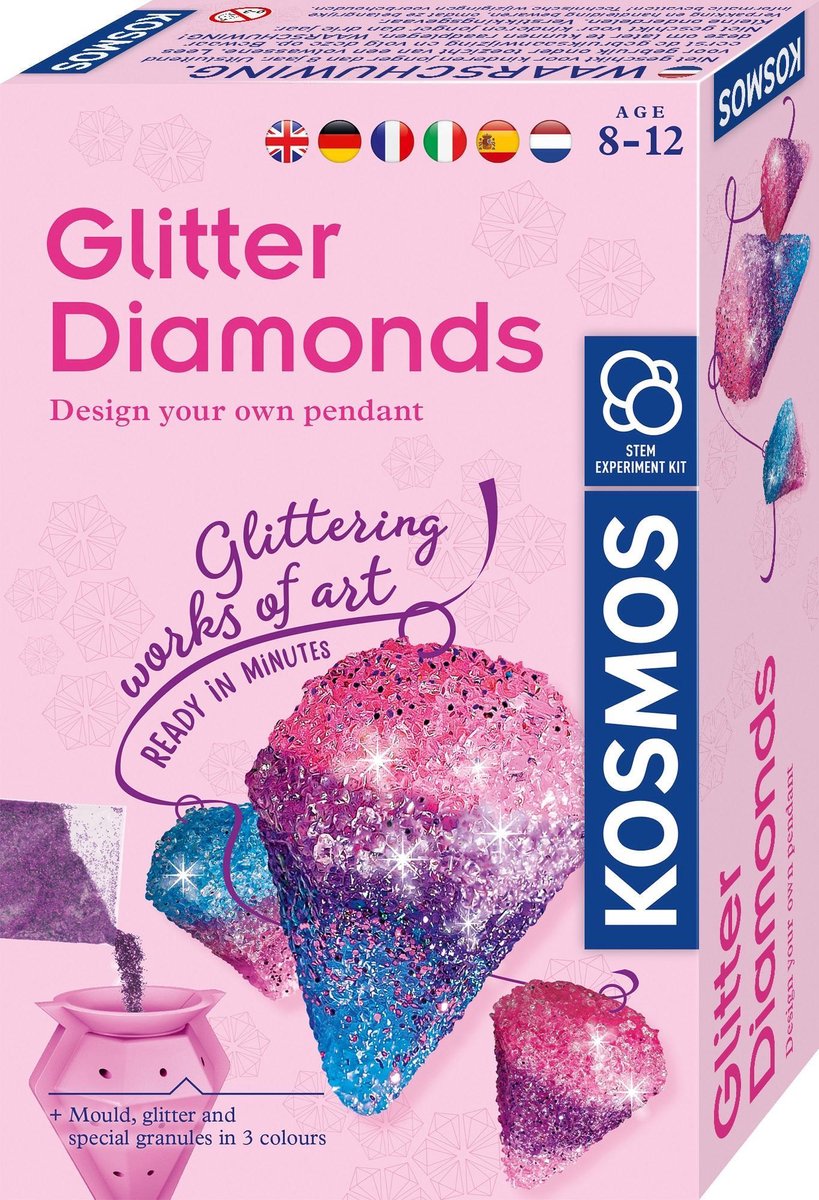 Prepara i diamanti per glitter cosmos