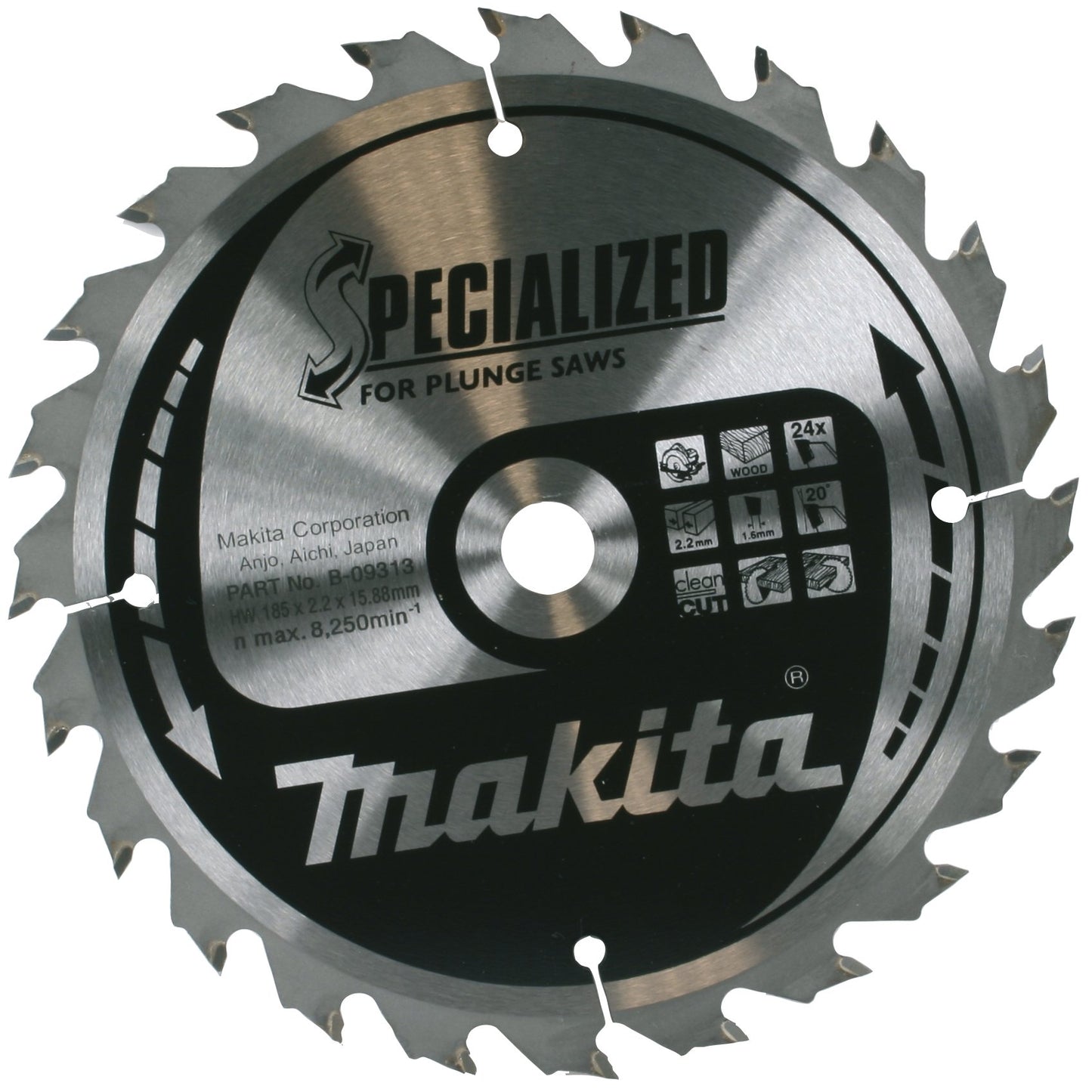 Accesorios Makita hoja de sierra circular para madera | clavo nudo - b-09313