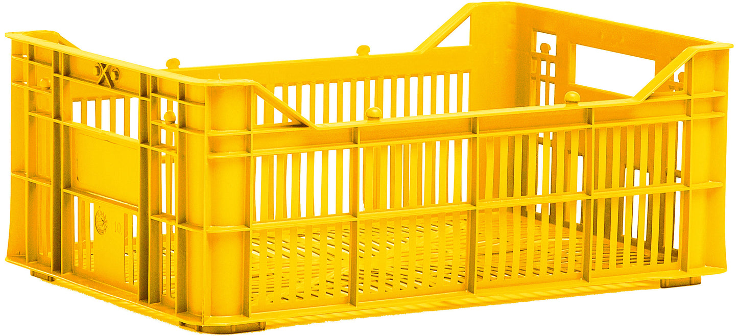 Crate di biciclette a prova urbana Helsinki Plastic 7L 30x20x11 cm Occher Yellow