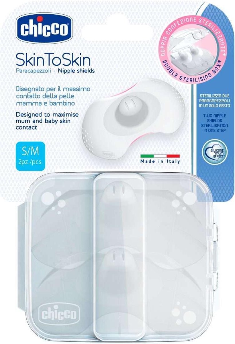 Chicco - skintoskin silicone breast shield - s m