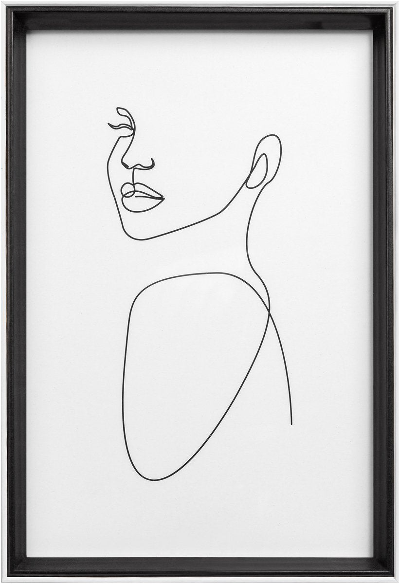 Silhouette Walther - cornice in legno - misura foto 20x30 cm - nera