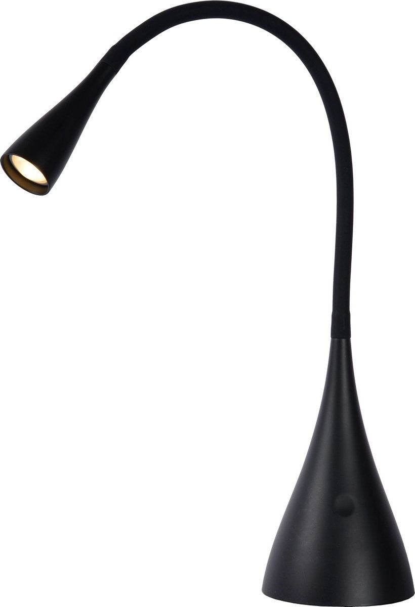 Lucide zozy - lampada da scrivania - led 3 stepdim - 1x4w 3000k - nero