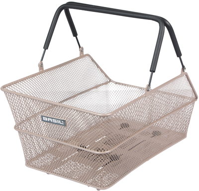 Basil Bicycle Basket Cento Mik 39 x 24 x 13 cm Nude Metallic