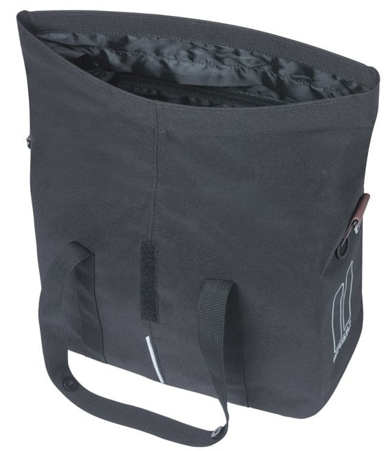 Basil Fietshandtas City Mik 8 - 11 litri 19 x 30 x 26 cm - nero