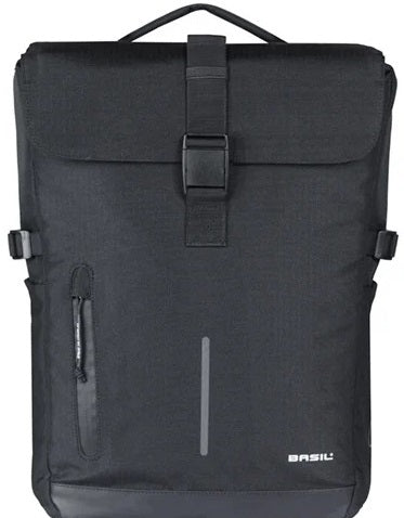 Basil Bolsa de bicicleta doble Move Mik 30 litros 16 x 27 x 38 cm Negro