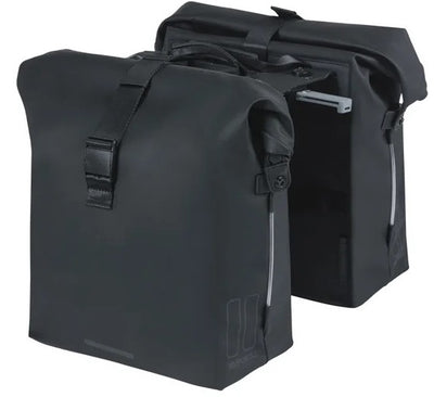 Borsa per biciclette a doppia bicicletta Basil Soho Nordlicht Mik 41 litri - Nero