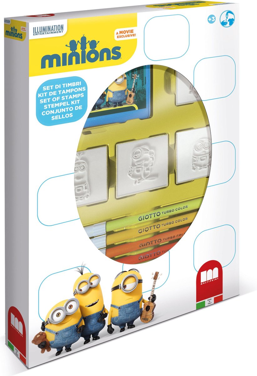 TIMP MULTIPRINT MINIONS SET con 4 francobolli