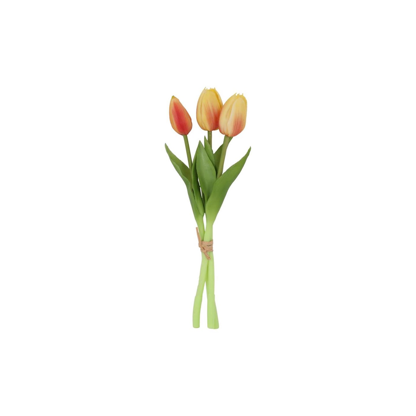 Countryfield ramo de tulipanes artificiales amarillo naranja 29cm
